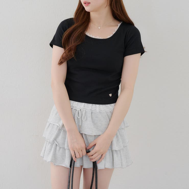 【＠re.__mi23セレクト】裾レースTシャツ | RMAF　NICE CLAUP / OLIVE des OLIVE | 詳細画像11 