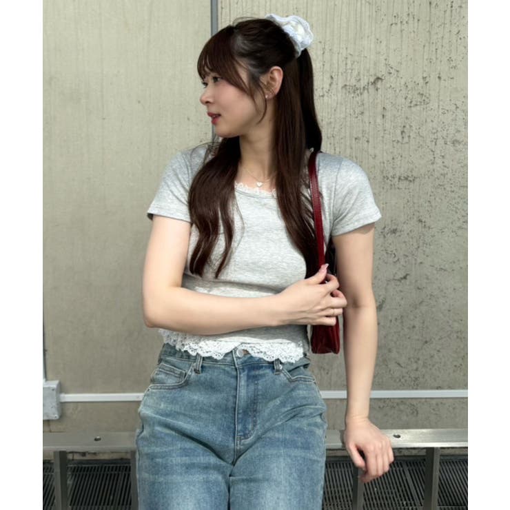 【＠re.__mi23セレクト】裾レースTシャツ | RMAF　NICE CLAUP / OLIVE des OLIVE | 詳細画像16 