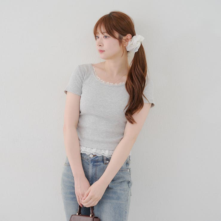 【＠re.__mi23セレクト】裾レースTシャツ | RMAF　NICE CLAUP / OLIVE des OLIVE | 詳細画像20 