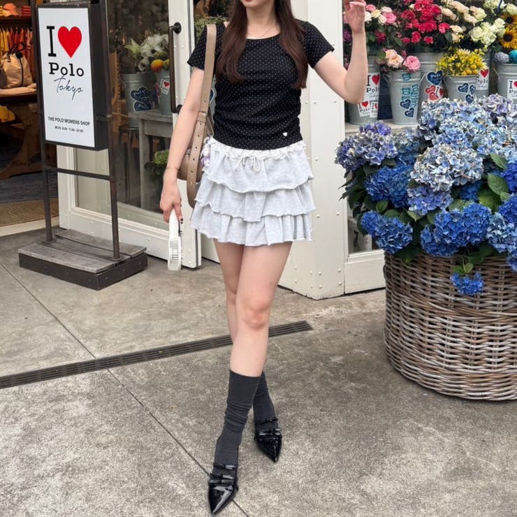 tシャツ rehersall／リハーズオール/MIXテレコスリットトップス レディース rehersall／リハーズオール／MIXテレコスリット