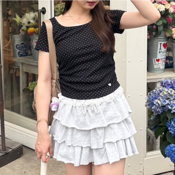 ブラック系 | 【＠re.__mi23セレクト】裾レースTシャツ | RMAF　NICE CLAUP / OLIVE des OLIVE