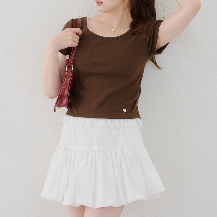 re.__mi23セレクト】裾レースTシャツ[品番：OLOW0016092]｜RMAF
