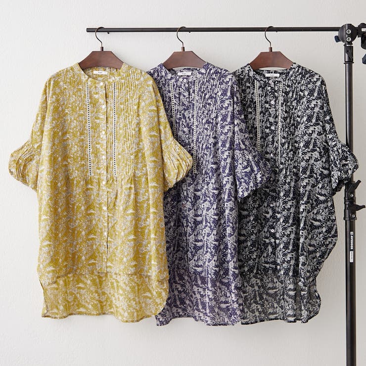 アメノチハレ Keep clean ピンタックチュニックブラウス 半袖 撥水 アメノチハレ Keep clean ピンタックチュニックブラウス 半袖 撥水