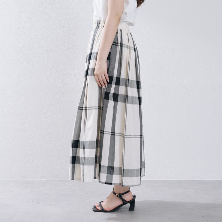 新品タグ付き ANAYI アナイ ビッグチェックギャザースカート ANAYI スカート シアーチェックギャザー : ZOZOTOWN Yahoo!店