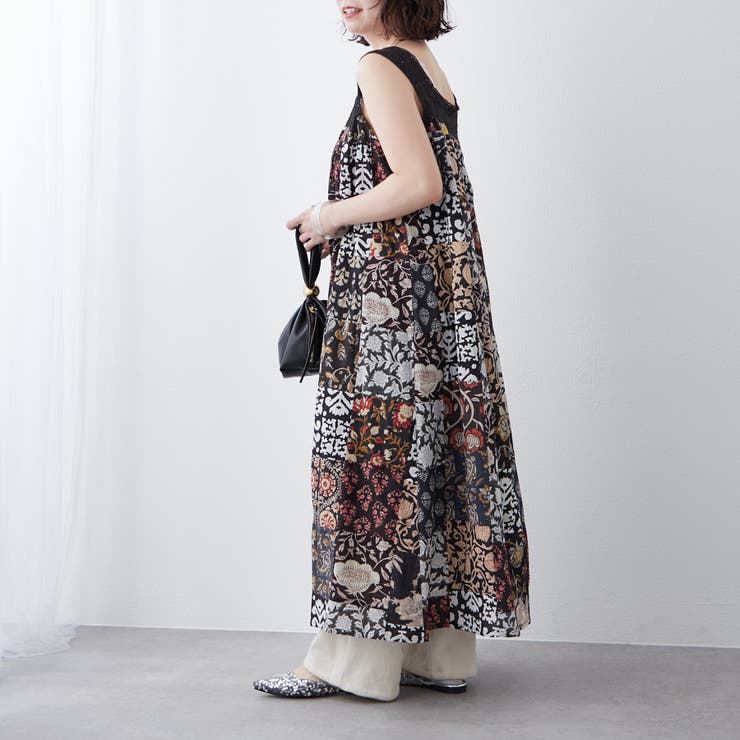 non non dorl｜パッチワークレース ロングワンピース　ヴィンテージ NAO】パッチワークレースワンピース[品番：OLOW0015983]｜RMAF