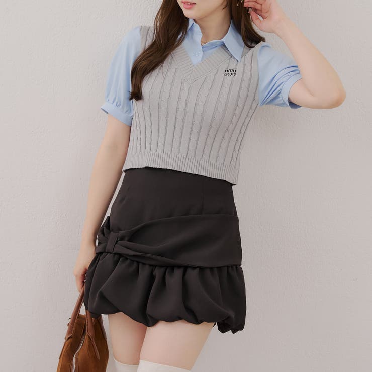 リボンバルーンミニスカート | RMAF　NICE CLAUP / OLIVE des OLIVE | 詳細画像31 