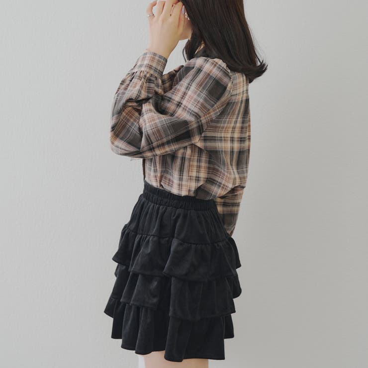 ベロアティアードスカート | RMAF　NICE CLAUP / OLIVE des OLIVE | 詳細画像8 