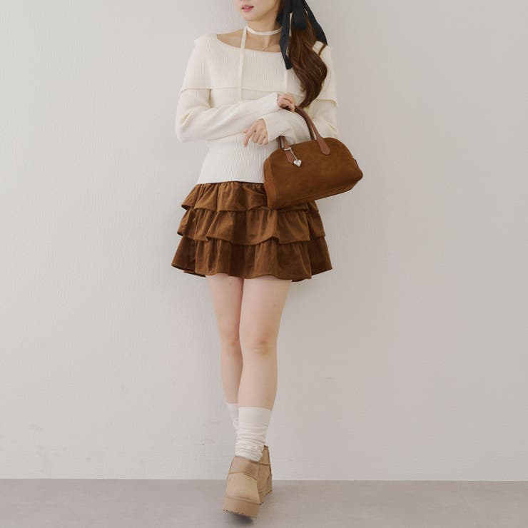 ベロアティアードスカート | RMAF　NICE CLAUP / OLIVE des OLIVE | 詳細画像22 