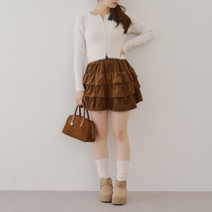 ベロアティアードスカート | RMAF　NICE CLAUP / OLIVE des OLIVE | 詳細画像27 