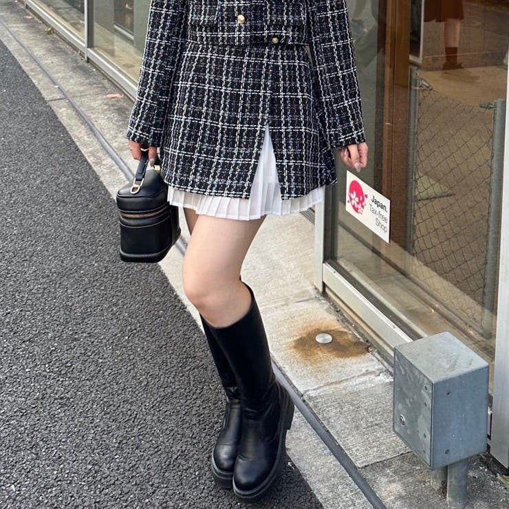 ブラック | 【セットアップ対応】ツイードスカート | RMAF　NICE CLAUP / OLIVE des OLIVE