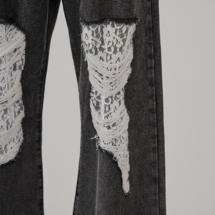 ダメージレースデニムパンツ | RMAF　NICE CLAUP / OLIVE des OLIVE | 詳細画像33 