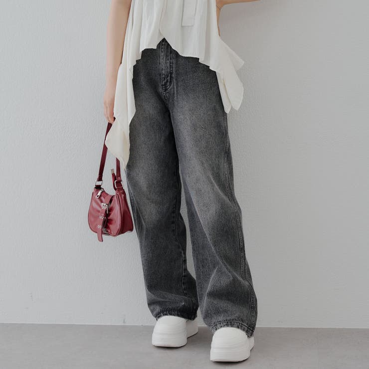 ブラック | 【2サイズ展開】バギーデニム | RMAF　NICE CLAUP / OLIVE des OLIVE