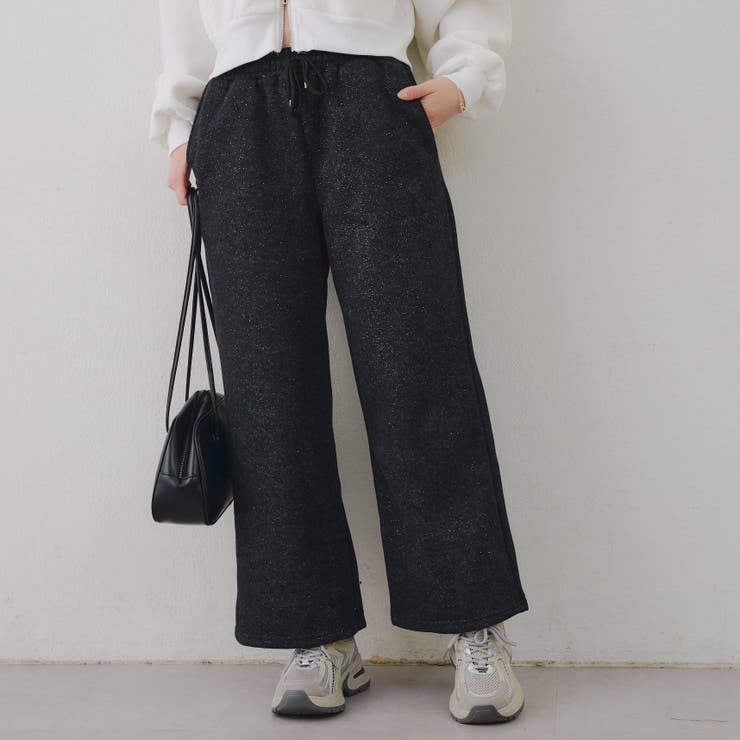 【セットアップ対応】バックプリント入りキラキラスウェットパンツ | RMAF　NICE CLAUP / OLIVE des OLIVE | 詳細画像2 