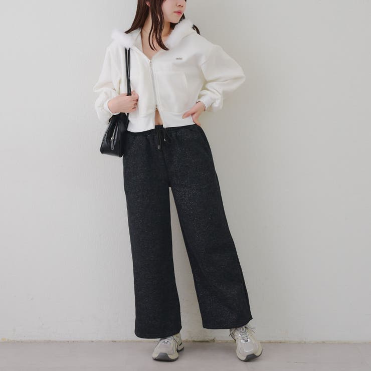 【セットアップ対応】バックプリント入りキラキラスウェットパンツ | RMAF　NICE CLAUP / OLIVE des OLIVE | 詳細画像6 