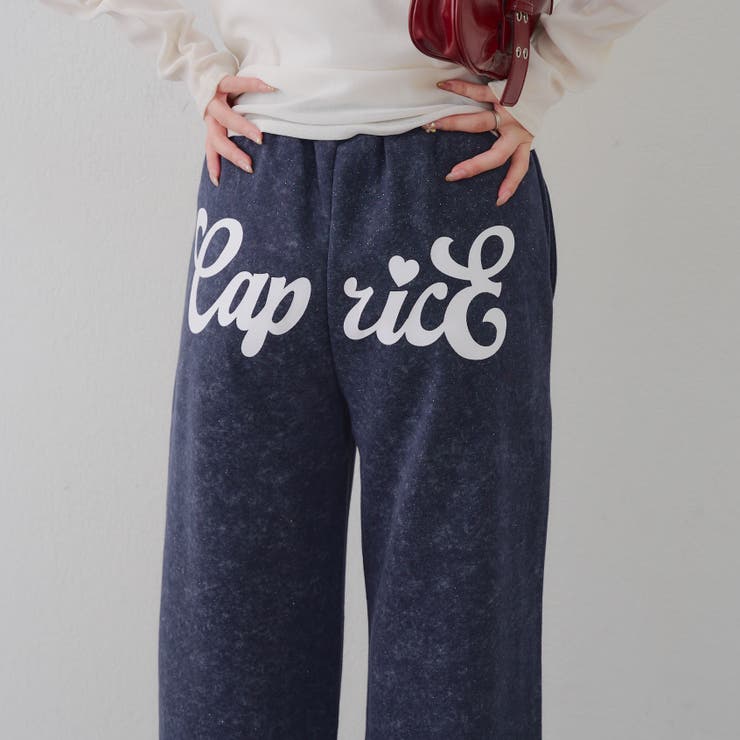 ネイビー | 【セットアップ対応】バックプリント入りキラキラスウェットパンツ | RMAF　NICE CLAUP / OLIVE des OLIVE