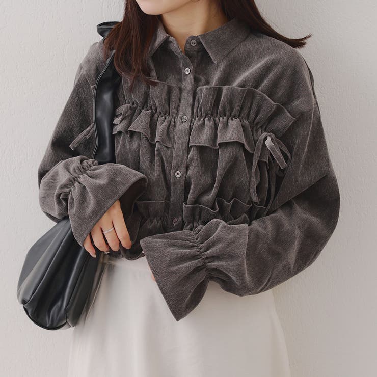 【韓国ガーリー】胸リボンチェックシャツ | RMAF　NICE CLAUP / OLIVE des OLIVE | 詳細画像24 