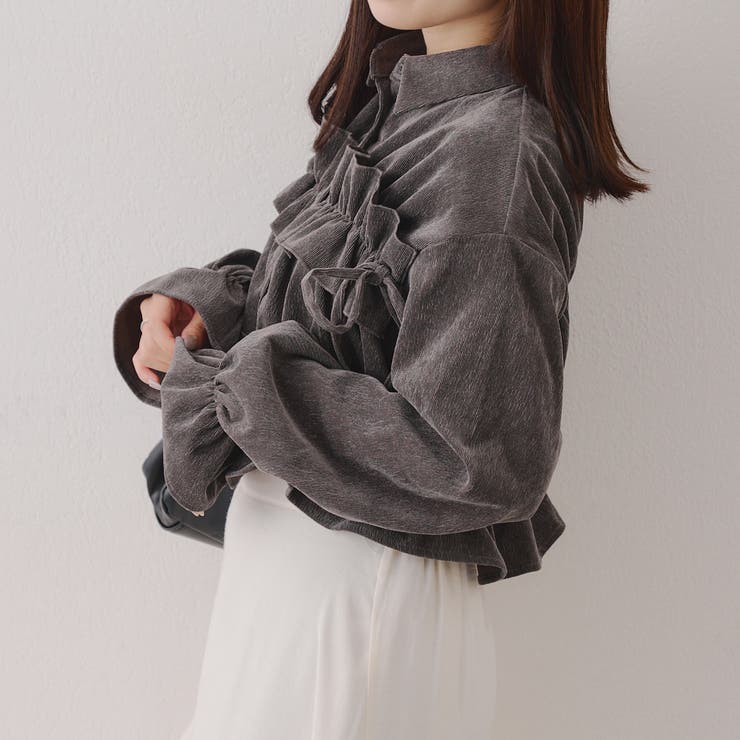 【韓国ガーリー】胸リボンチェックシャツ | RMAF　NICE CLAUP / OLIVE des OLIVE | 詳細画像25 