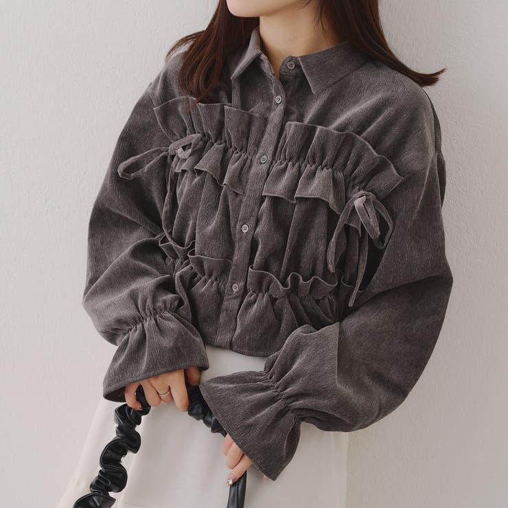 スミクロ | 【韓国ガーリー】胸リボンチェックシャツ | RMAF　NICE CLAUP / OLIVE des OLIVE