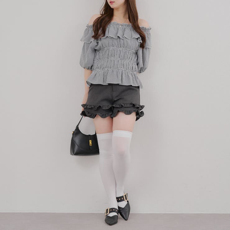 シャーリングオフショルブラウス | RMAF　NICE CLAUP / OLIVE des OLIVE | 詳細画像10 