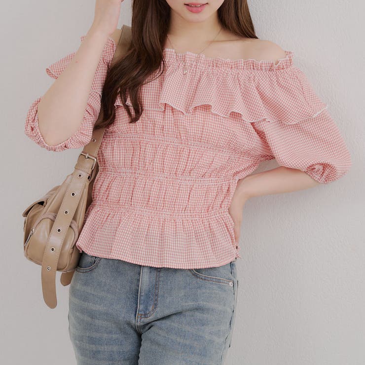 シャーリングオフショルブラウス | RMAF　NICE CLAUP / OLIVE des OLIVE | 詳細画像12 