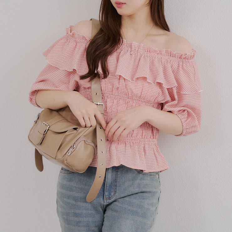 シャーリングオフショルブラウス | RMAF　NICE CLAUP / OLIVE des OLIVE | 詳細画像13 