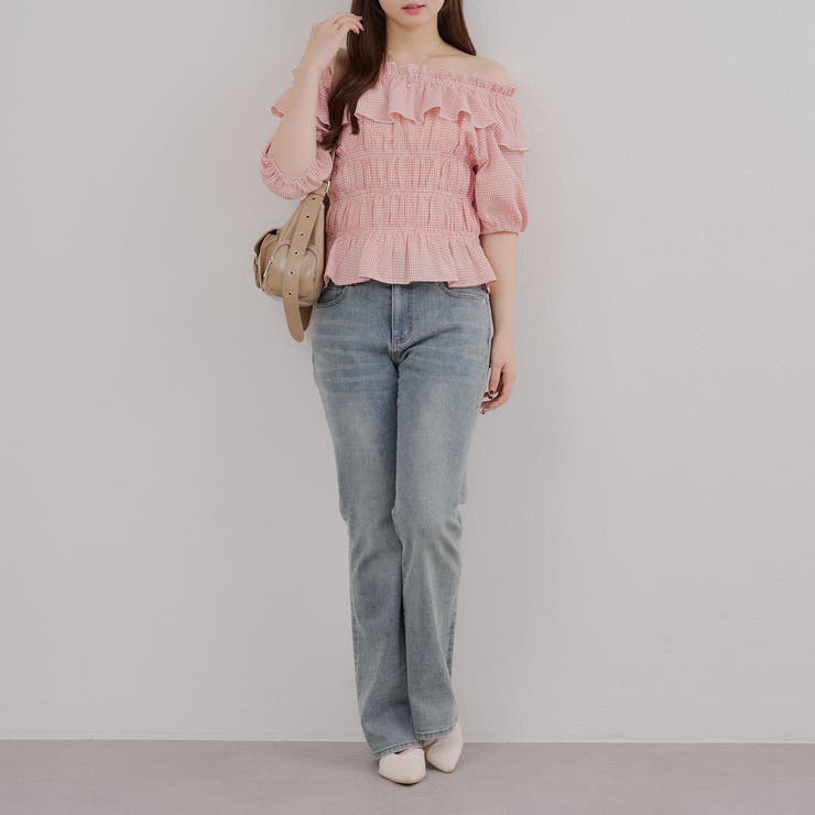 シャーリングオフショルブラウス | RMAF　NICE CLAUP / OLIVE des OLIVE | 詳細画像16 