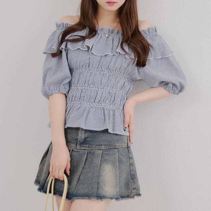 シャーリングオフショルブラウス | RMAF　NICE CLAUP / OLIVE des OLIVE | 詳細画像19 