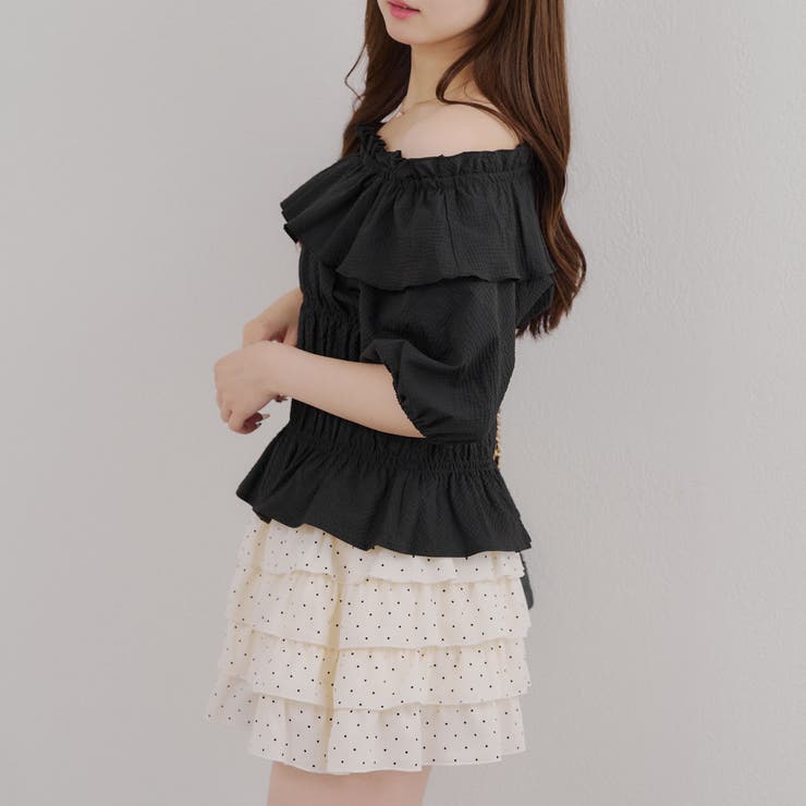 シャーリングオフショルブラウス | RMAF　NICE CLAUP / OLIVE des OLIVE | 詳細画像5 