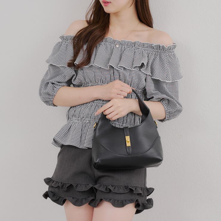 ブラック系 | シャーリングオフショルブラウス | RMAF　NICE CLAUP / OLIVE des OLIVE