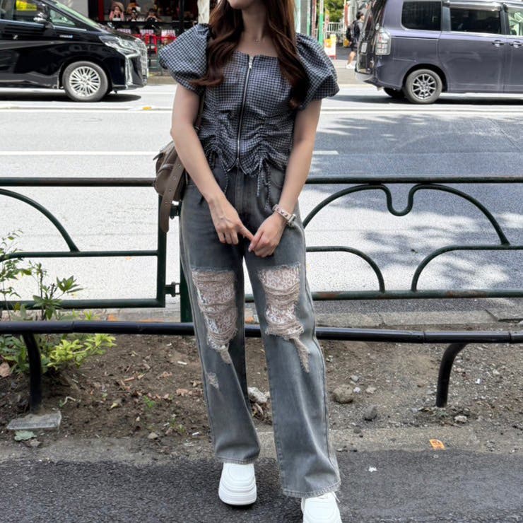WZIPドロストブラウス | NICE CLAUP / OLIVE des OLIVE　OUTLET | 詳細画像31 