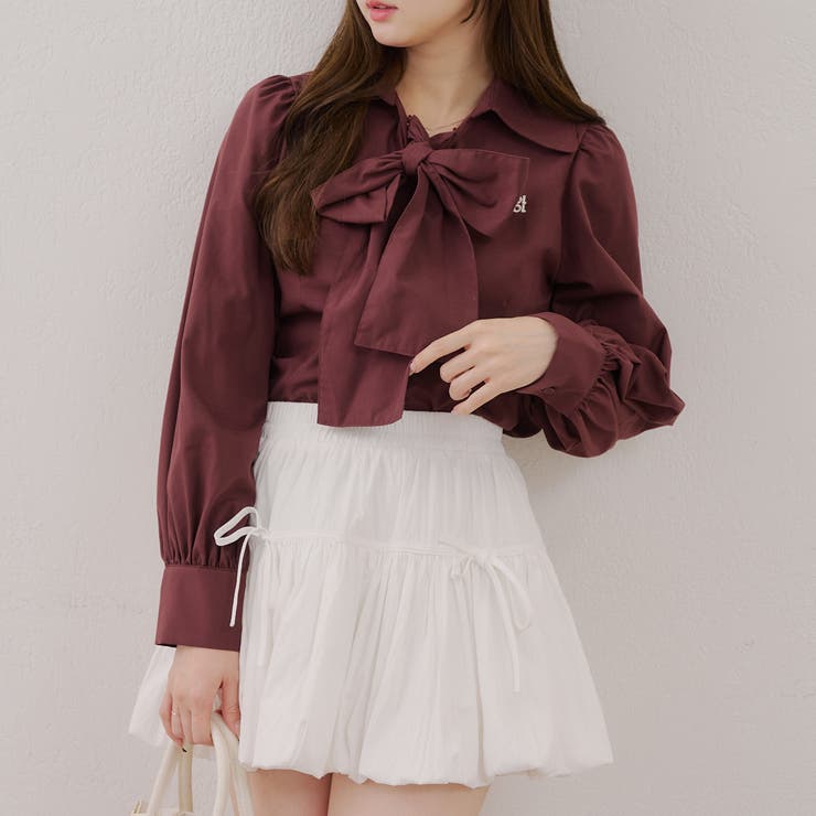 2WAYボウタイブラウス[品番：OLOW0016761]｜RMAF NICE CLAUP / OLIVE