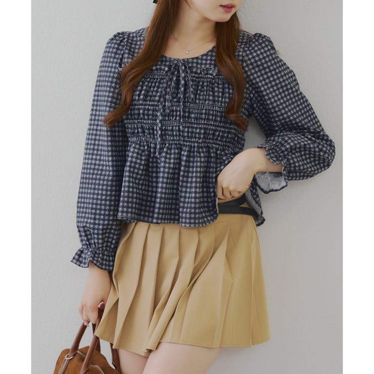 any: ファッション 8236 ジャスグリッティー ピンタックペプラム