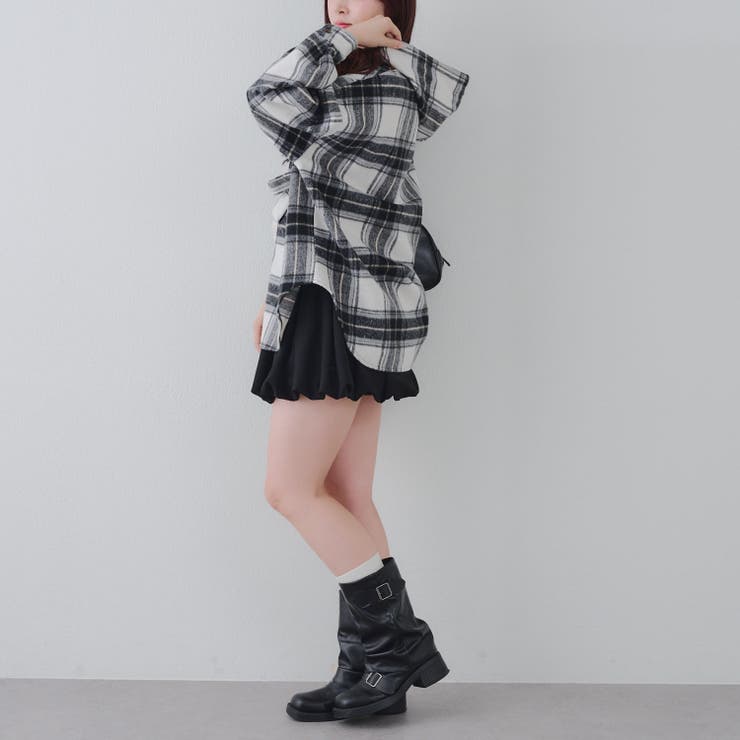 リボン付チェックフードシャツ | RMAF　NICE CLAUP / OLIVE des OLIVE | 詳細画像8 