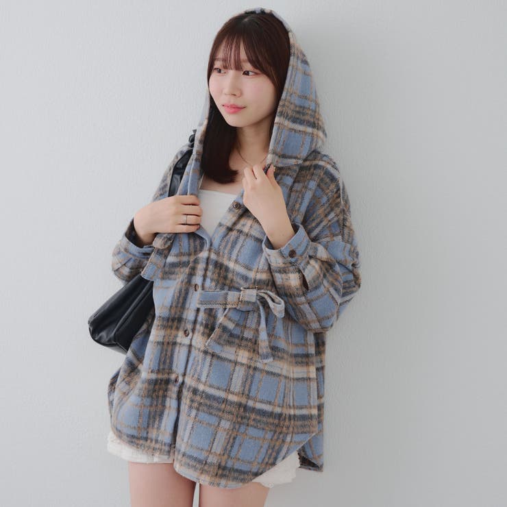 リボン付チェックフードシャツ | RMAF　NICE CLAUP / OLIVE des OLIVE | 詳細画像10 
