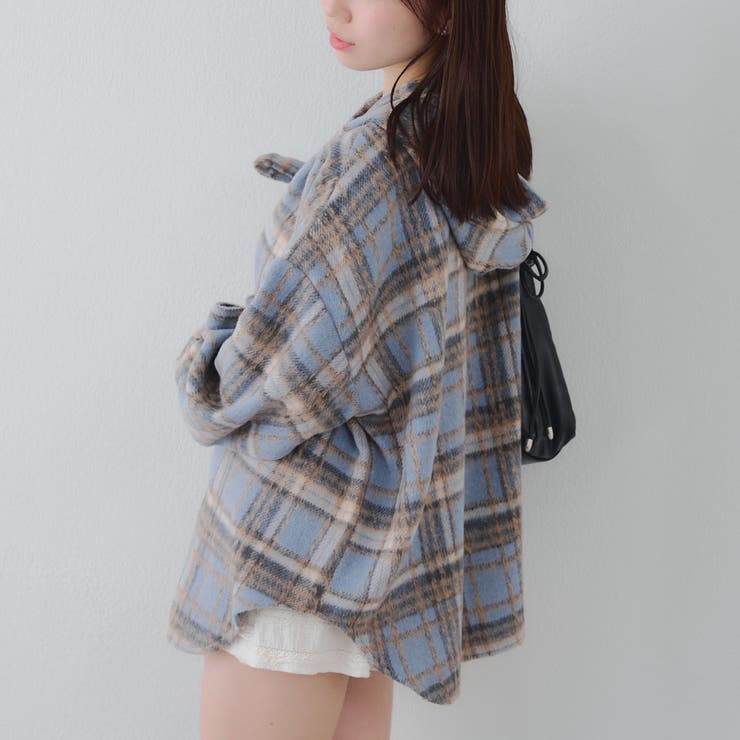 リボン付チェックフードシャツ | RMAF　NICE CLAUP / OLIVE des OLIVE | 詳細画像13 