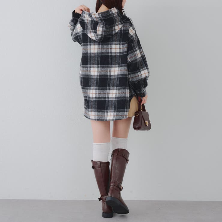 リボン付チェックフードシャツ | RMAF　NICE CLAUP / OLIVE des OLIVE | 詳細画像21 