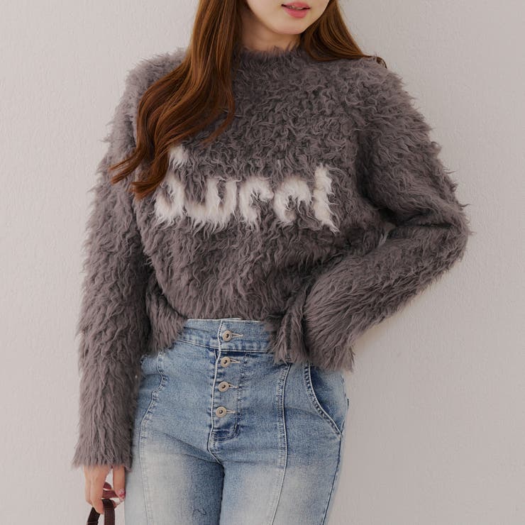 チャコール | プードルシャギーロゴプルオーバー | RMAF　NICE CLAUP / OLIVE des OLIVE