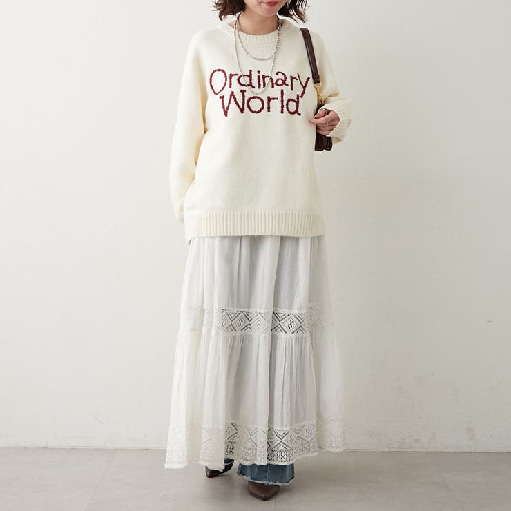 【NAO】刺繍ロゴニットプルオーバー | RMAF　NICE CLAUP / OLIVE des OLIVE | 詳細画像7 