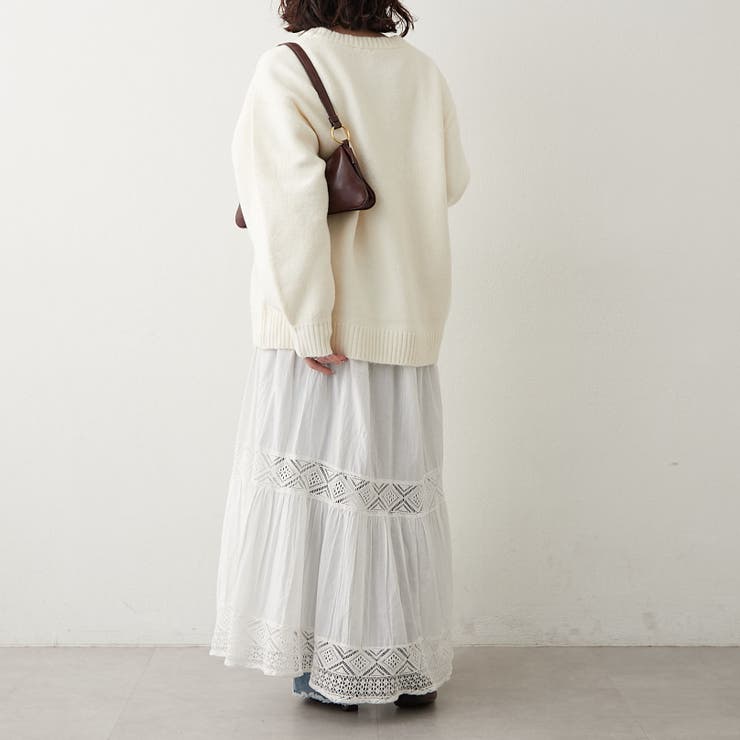 【NAO】刺繍ロゴニットプルオーバー | RMAF　NICE CLAUP / OLIVE des OLIVE | 詳細画像9 