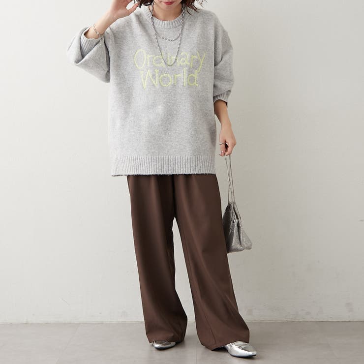 【NAO】刺繍ロゴニットプルオーバー | RMAF　NICE CLAUP / OLIVE des OLIVE | 詳細画像14 