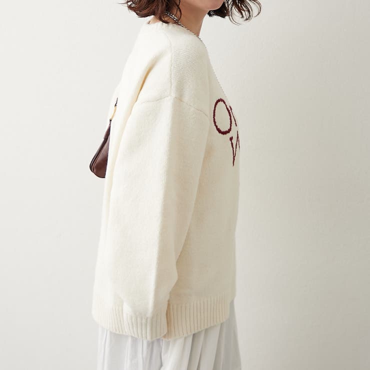 【NAO】刺繍ロゴニットプルオーバー | RMAF　NICE CLAUP / OLIVE des OLIVE | 詳細画像5 