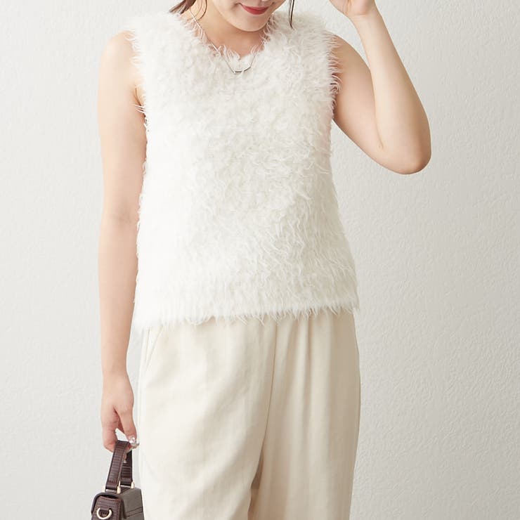 今期 LOEFF ロエフ シャギー ベスト 新品未使用 【公式通販】