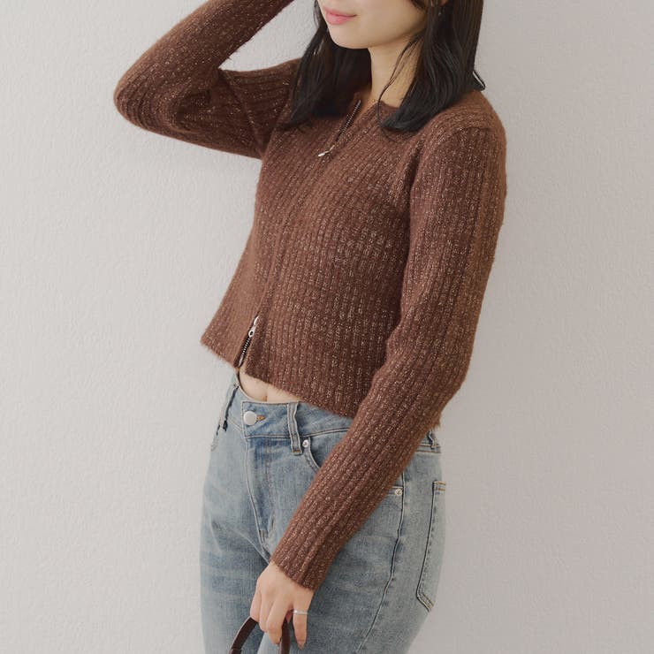 ラメフェザーダブルジップ[品番：OLOW0016547]｜RMAF NICE CLAUP