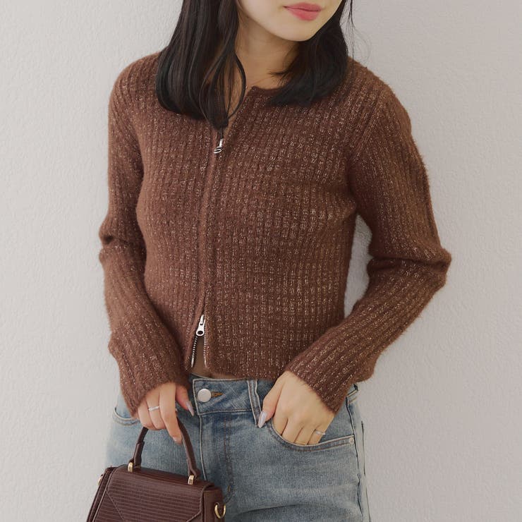 ラメフェザーダブルジップ[品番：OLOW0016547]｜RMAF NICE CLAUP