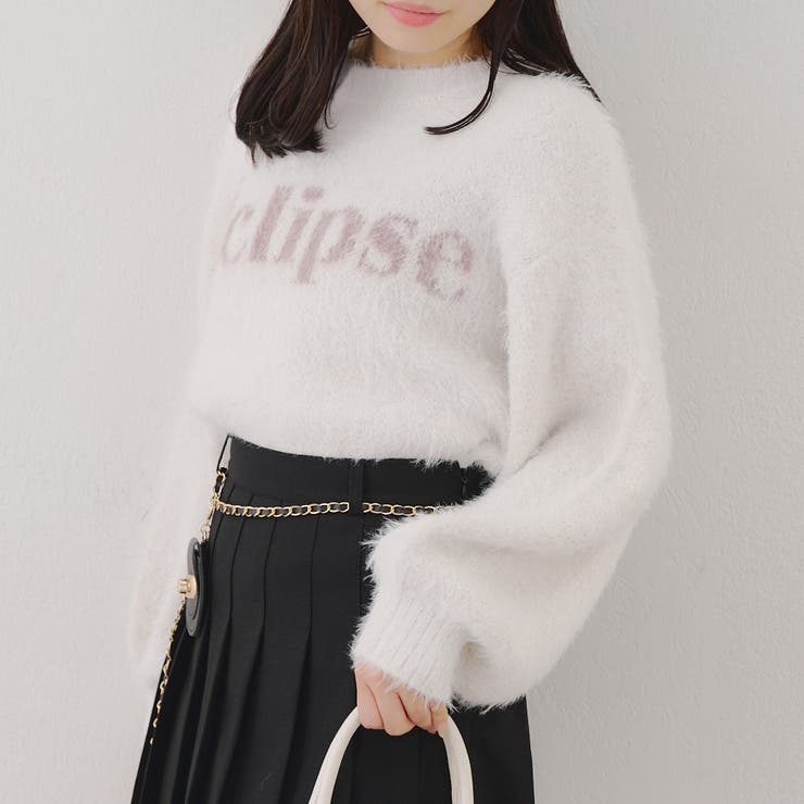 アイボリー | ラメフェザーロゴプルオーバー | RMAF　NICE CLAUP / OLIVE des OLIVE