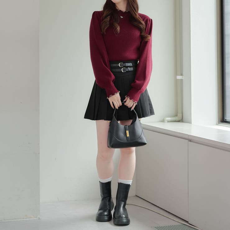 【6色展開】配色メローパワショルリブニット | RMAF　NICE CLAUP / OLIVE des OLIVE | 詳細画像8 