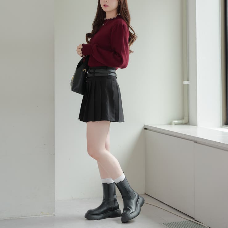 【6色展開】配色メローパワショルリブニット | RMAF　NICE CLAUP / OLIVE des OLIVE | 詳細画像9 