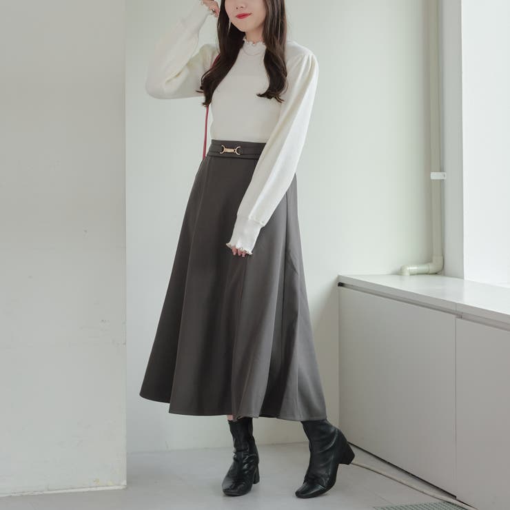 【6色展開】配色メローパワショルリブニット | RMAF　NICE CLAUP / OLIVE des OLIVE | 詳細画像18 