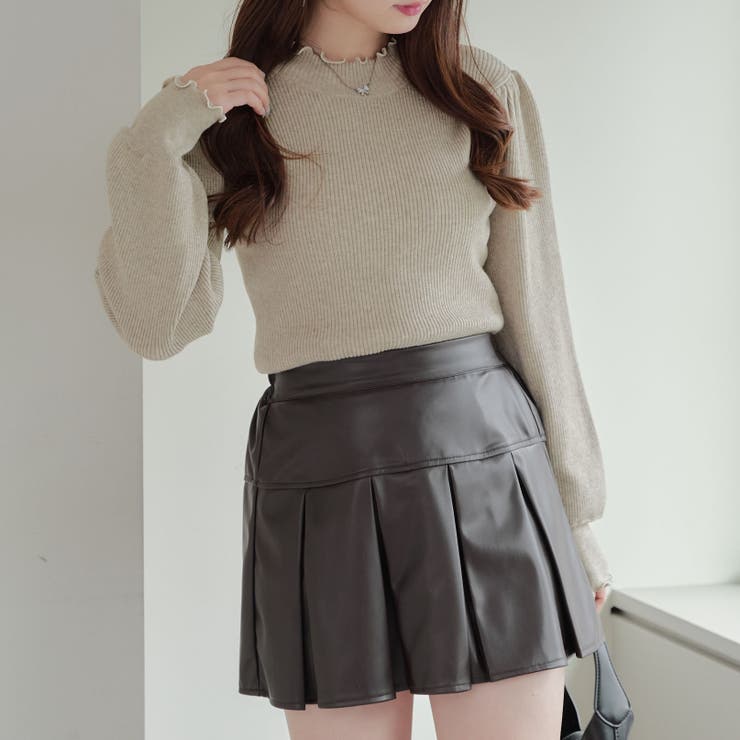 【6色展開】配色メローパワショルリブニット | RMAF　NICE CLAUP / OLIVE des OLIVE | 詳細画像20 