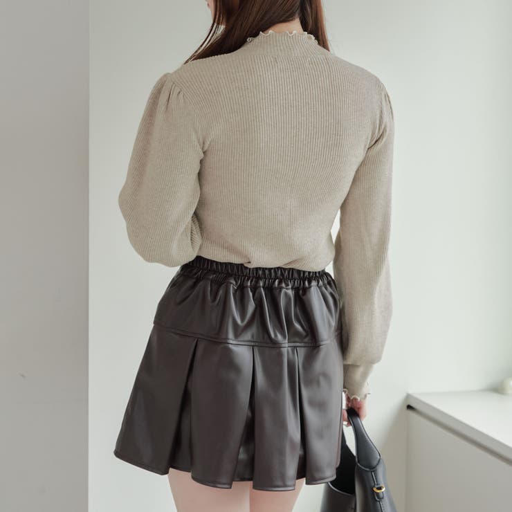 【6色展開】配色メローパワショルリブニット | RMAF　NICE CLAUP / OLIVE des OLIVE | 詳細画像22 